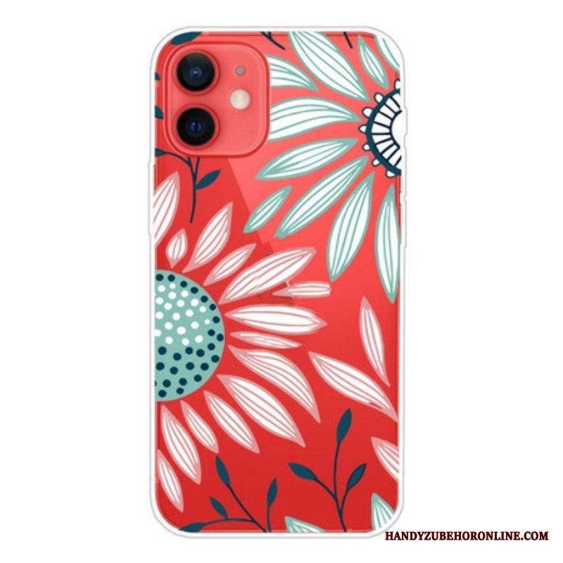 Kuori iPhone 13 Mini Läpinäkyvä Yksi Kukka