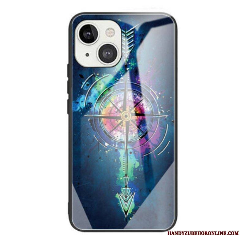 Kuori iPhone 13 Mini Wind Rose Karkaistu Lasi