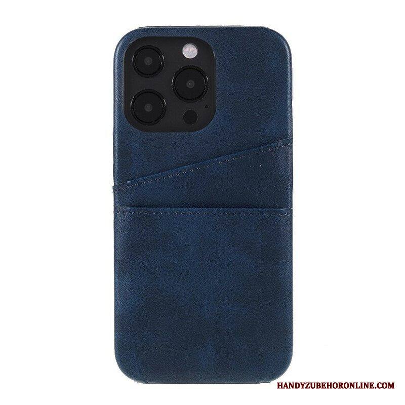 Kuori iPhone 13 Pro Kaksinkertainen Korttikotelo