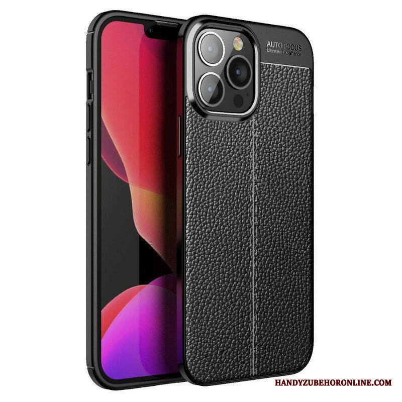 Kuori iPhone 13 Pro Max Kaksilinjainen Litsi-nahkaefekti