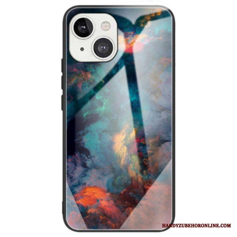 Kuori iPhone 14 Akvarellikuvioinen Karkaistu Lasi