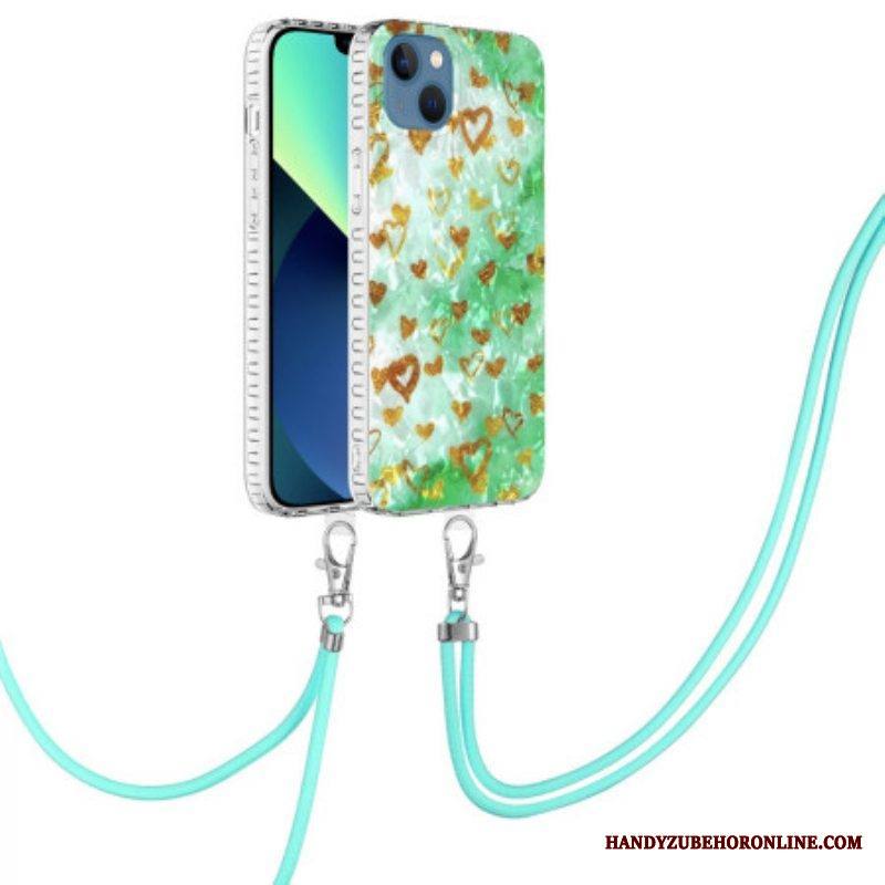 Kuori iPhone 14 Kiristysnyörillä Tyylikäs Sydämen Kiristysnyöri