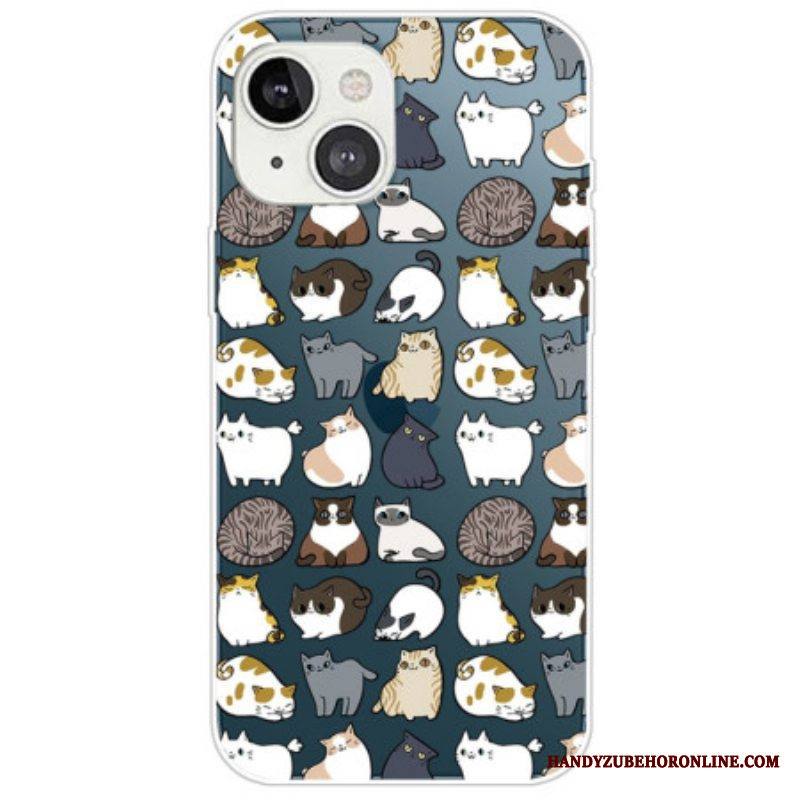 Kuori iPhone 14 Plus Saumattomat Kissat