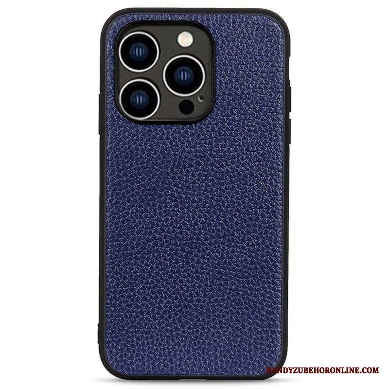 Kuori iPhone 14 Pro Aitoa Litsi-nahkaa