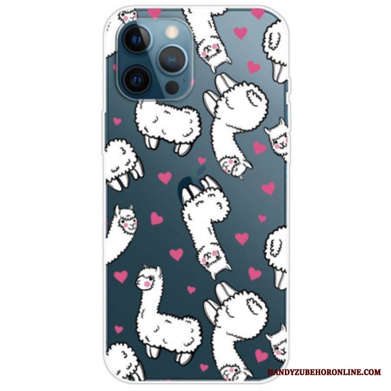 Kuori iPhone 14 Pro Läpinäkyvät Laamat