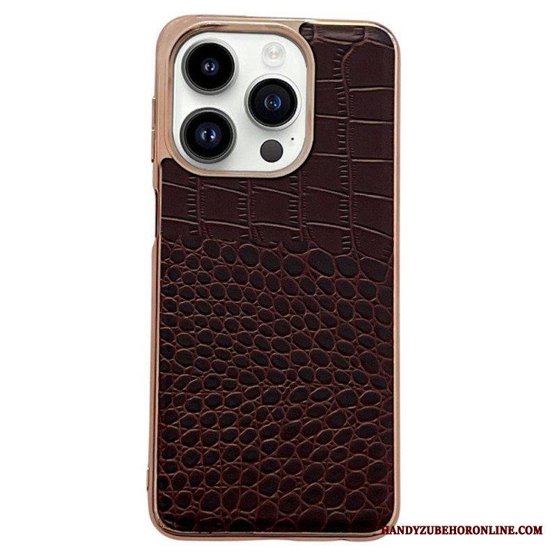 Kuori iPhone 14 Pro Max Crocodile Texture Nahka