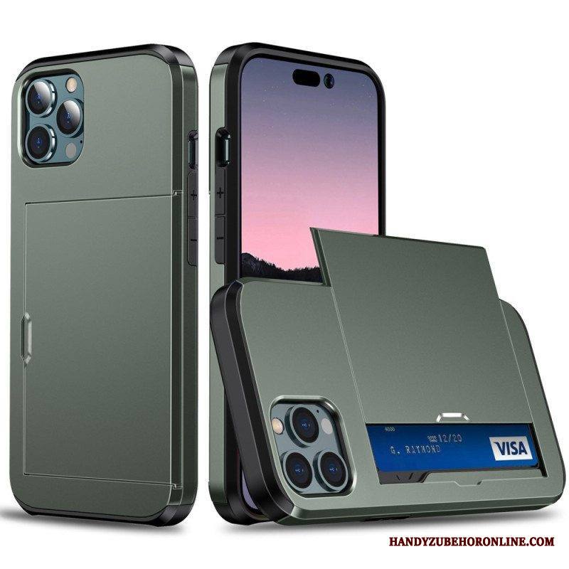 Kuori iPhone 14 Pro Max Kaksi Vetoketjullista Korttikoteloa