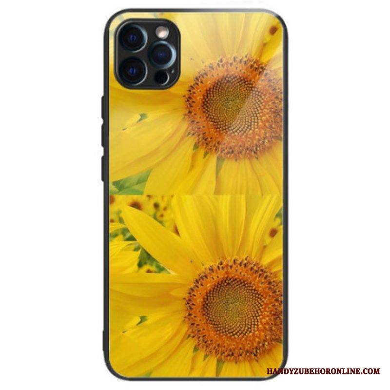 Kuori iPhone 14 Pro Max Karkaistu Lasi Auringonkukat