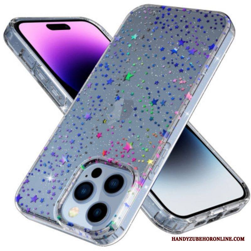 Kuori iPhone 14 Pro Max Läpinäkyvät Tähdet