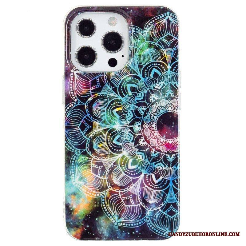 Kuori iPhone 15 Pro Fluoresoiva Mandala