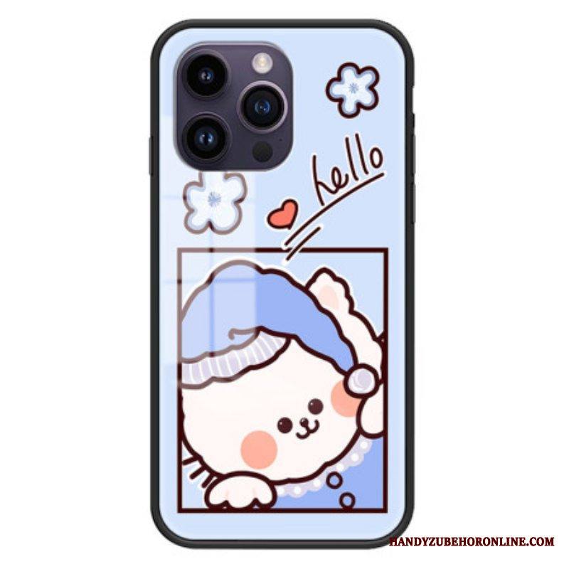 Kuori iPhone 15 Pro Max Blue Cat Karkaistu Lasi