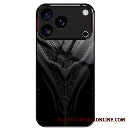 Kuori iPhone 17 Pro Max Karkaistusta Lasista Valmistettu Kuvio Musta Suojakuori