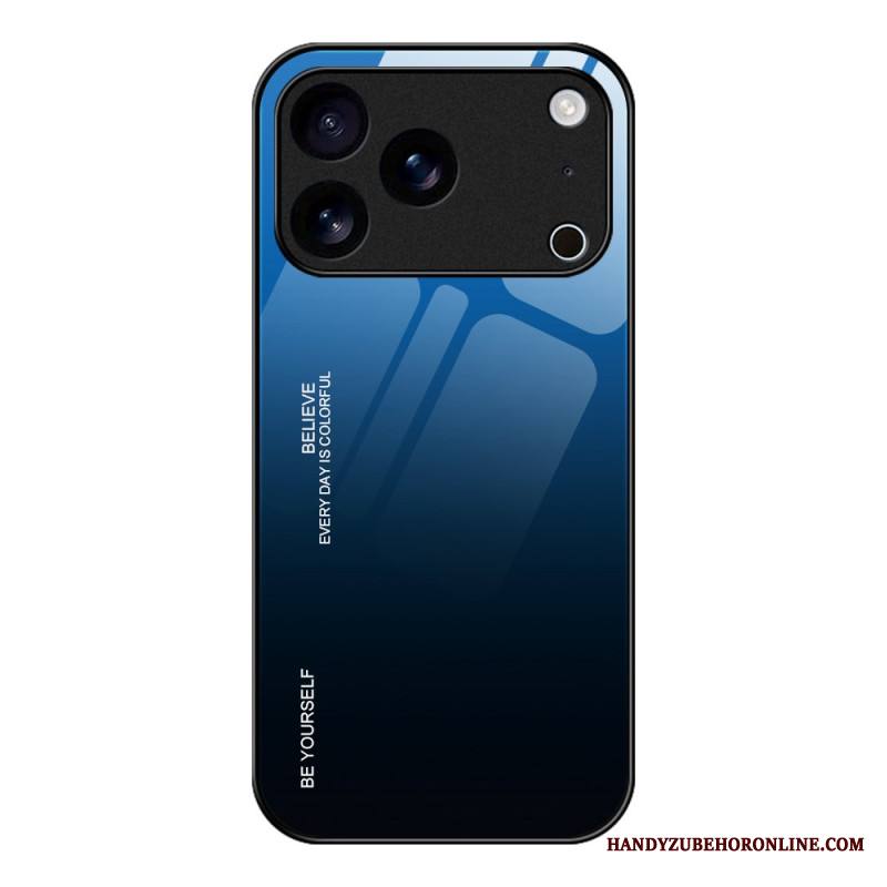 Kuori iPhone 17 Pro Max Ole Oma Itsesi Karkaistulla Lasilla