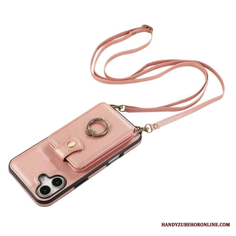 Kuori iPhone 17 Usean Kortin Pidike Ja Olkahihna Suojakuori