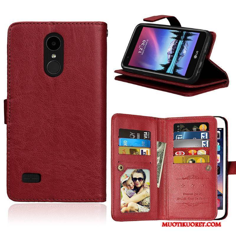 Lg K4 2017 Kuori Nahkakotelo Puhelimen Kuoret Suojaus Murtumaton Salkku Kortti