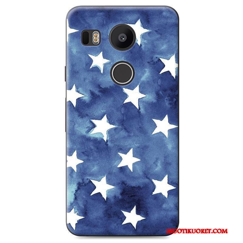 Lg Nexus 5x Suojaus Maalaus Sininen Sarjakuva Kotelo Kuori Kova