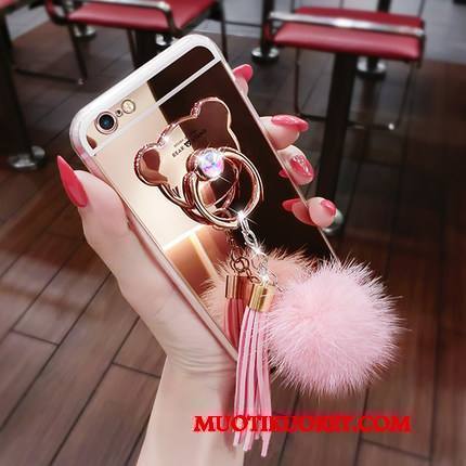 Lg V20 Kuori Fringed Rengas Kulta Silikoni Solki Pompon Pinkki