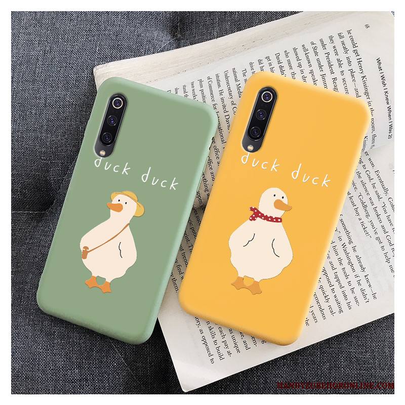 Mi 9 Lite Kuori Persoonallisuus Silikoni Sarjakuva Keltainen Luova Ihana Rakastunut