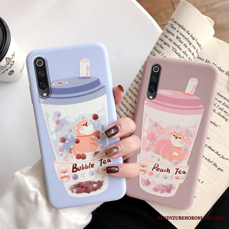 Mi 9 Lite Kuori Sininen Nuoret Net Red Yksinkertainen Kukkakuvio Suojaus Kotelo
