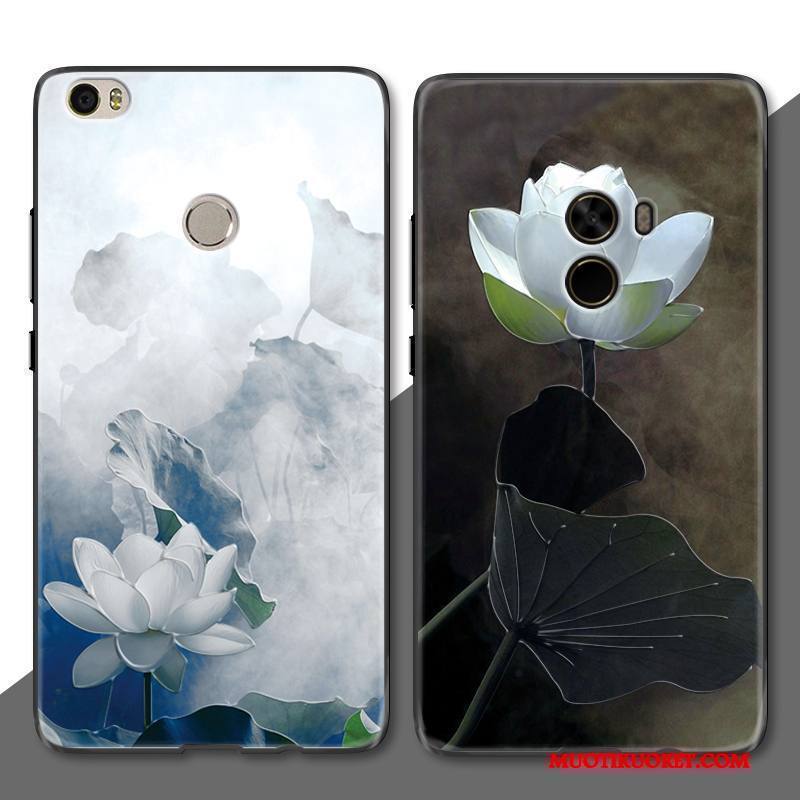 Mi Mix 2 Kuori Puhelimen Vuosikerta Valkoinen Puhelimen Kuoret Ripustettavat Koristeet Tila Kohokuviointi