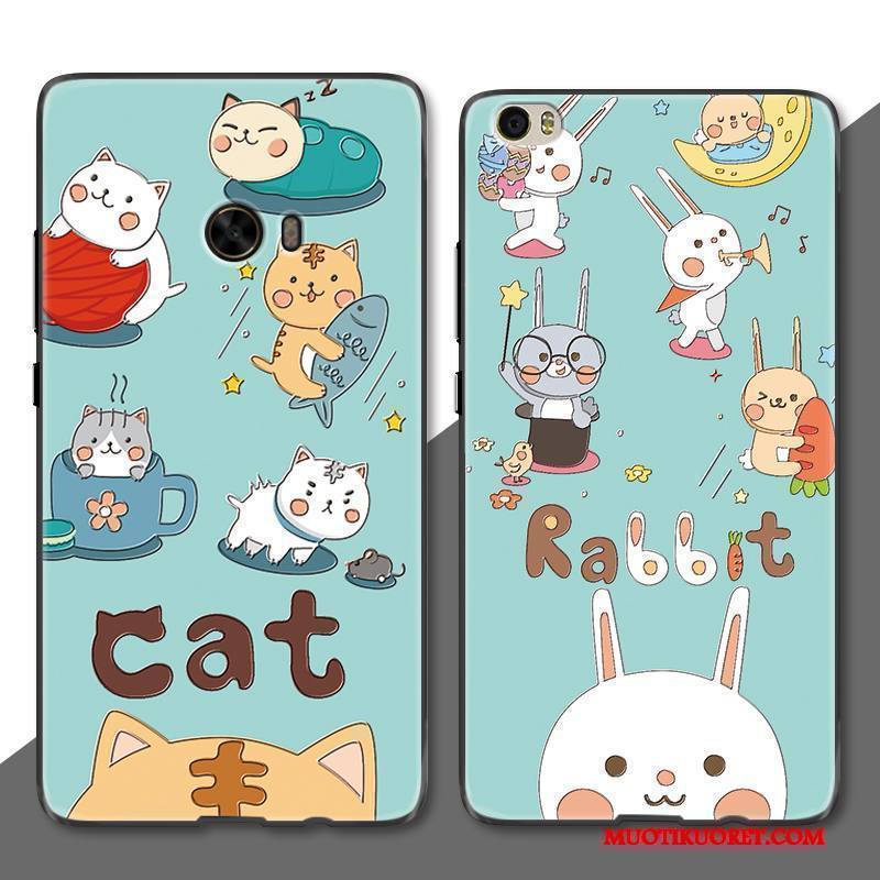 Mi Note 2 Kuori Kotelo Ihana Pesty Suede Vihreä Sarjakuva Kohokuviointi Vaalean