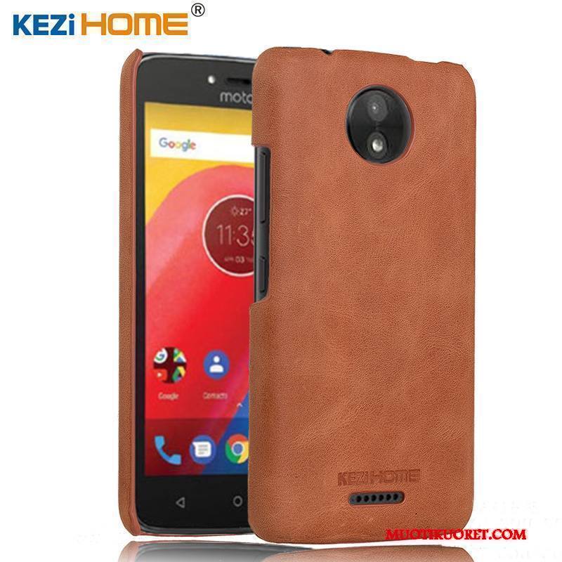 Moto C Plus Kuori Suojaus Kotelo Ultra Aito Nahka Tuuli Liiketoiminta Ohut
