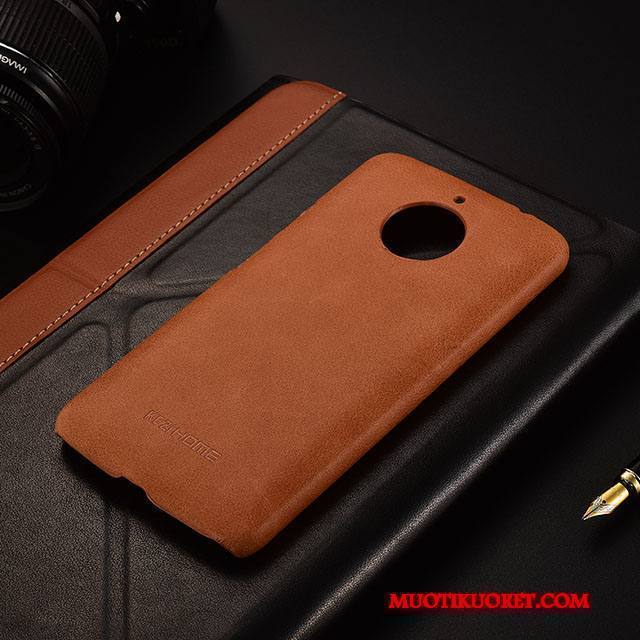 Moto E4 Plus Aito Nahka Ultra Puhelimen Kuoret Suojaus Ohut Kuori