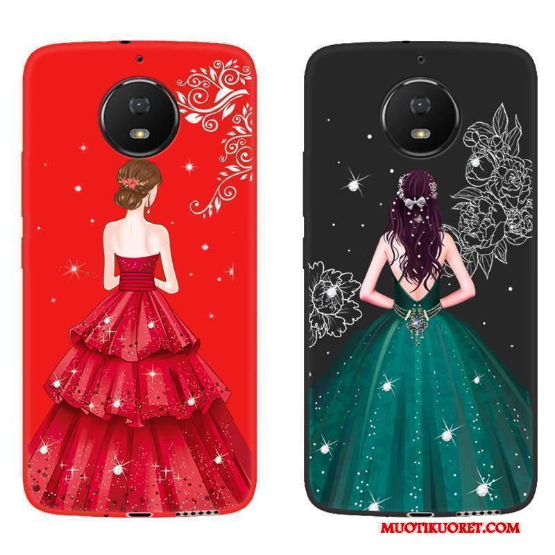 Moto G5s Kuori Suojaus Puhelimen Kuoret 说 Silikoni All Inclusive Kotelo Punainen