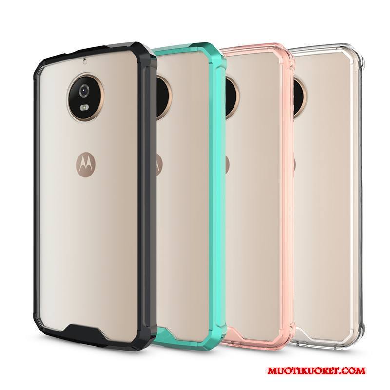 Moto G5s Plus Kuori Naarmu All Inclusive Puhelimen Kuoret Murtumaton Yksinkertainen Jauhe Läpinäkyvä
