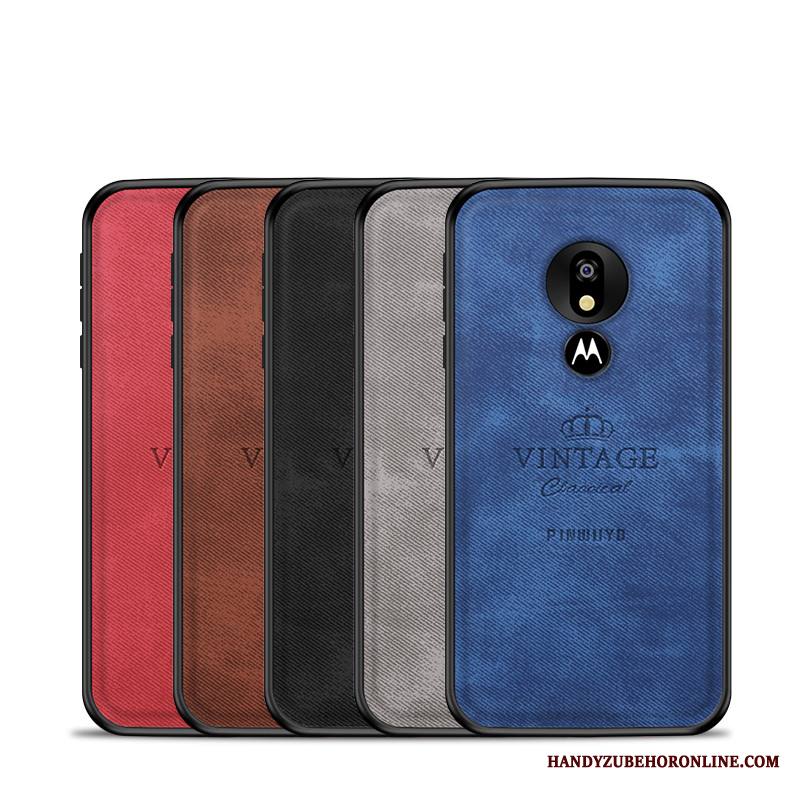 Moto G7 Play Kuori Pehmeä Neste Kotelo Sininen Näytönsuojus Kukkakuvio Puhelimen Kuoret Eurooppa
