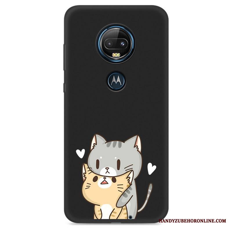 Moto G7 Plus Kuori Kotelo Sarjakuva Ihana Silikoni Musta Puhelimen Kuoret Pehmeä Neste