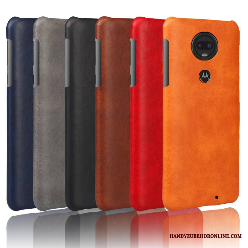 Moto G7 Plus Liiketoiminta Murtumaton Nahka Persoonallisuus Vuosikerta Kotelo Kuori