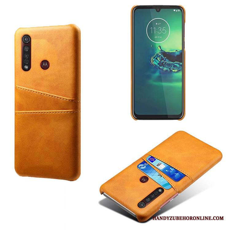 Moto G8 Plus Kuori Puhelimen Kuoret Lehmä Kortti Keltainen Murtumaton Pieni Kukkakuvio