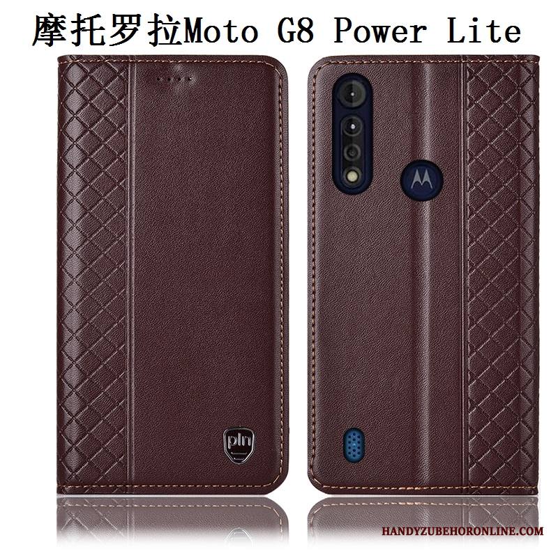 Moto G8 Power Lite Kuori Suojaus Murtumaton Kotelo Puhelimen Kuoret All Inclusive Aito Nahka