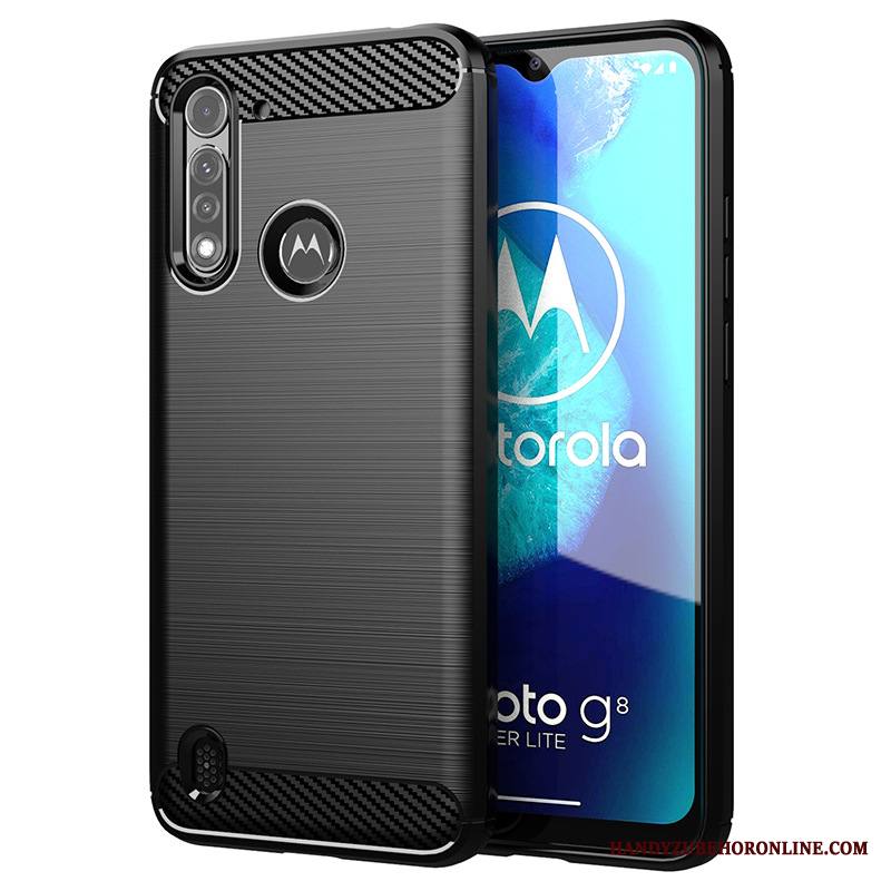 Moto G8 Power Lite Puhelimen Kuoret Musta Pehmeä Neste Ohut Kotelo Kuori