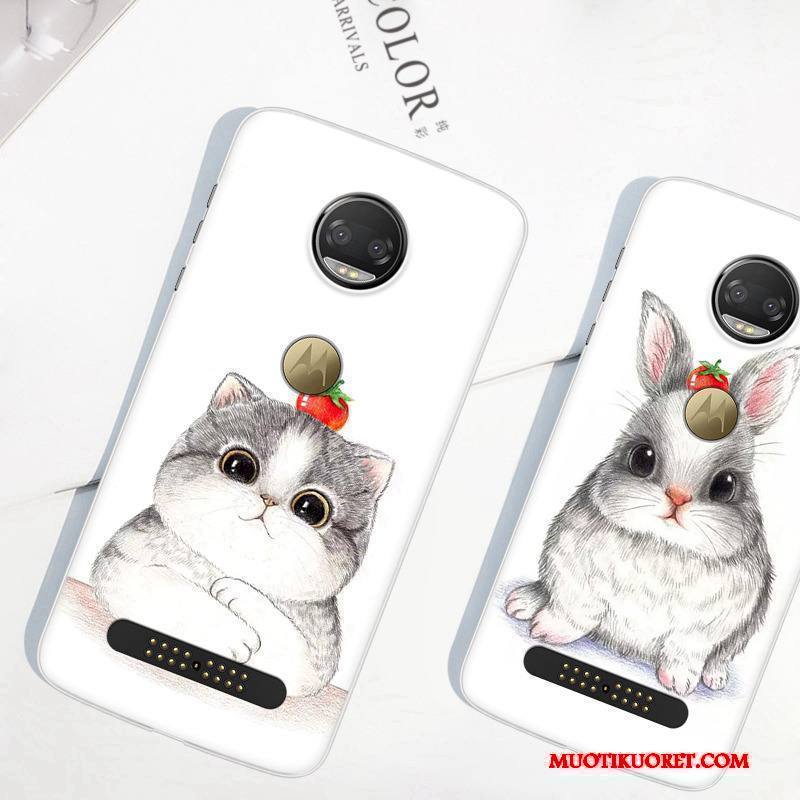 Moto Z2 Force Edition Kotelo Valkoinen Murtumaton Suojaus Kuori Pehmeä Neste Luova