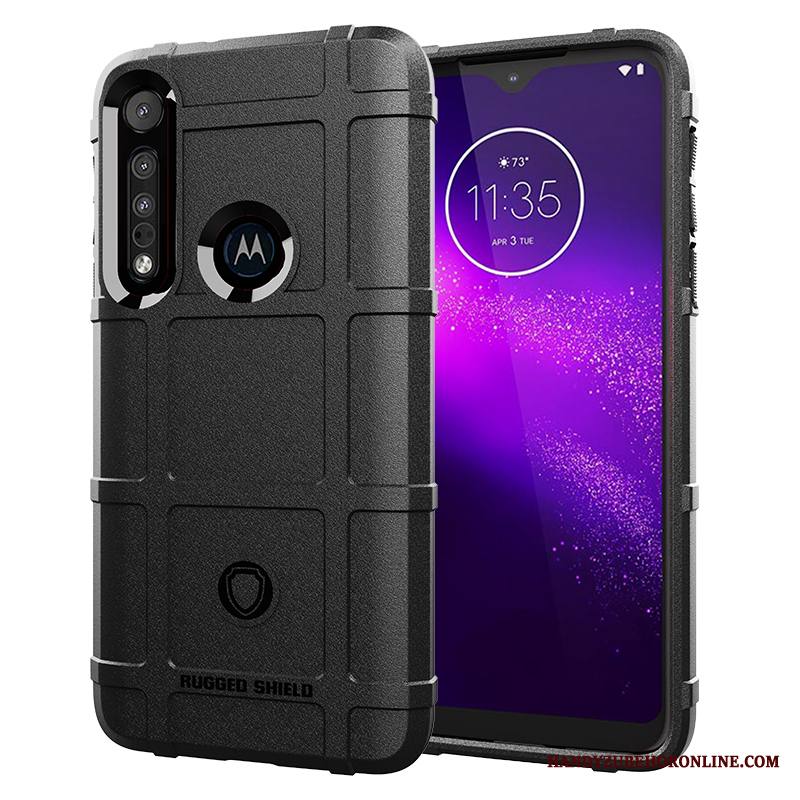 Motorola One Macro Kuori Kotelo Murtumaton Silikoni Suojaus Puhelimen Kuoret Musta All Inclusive
