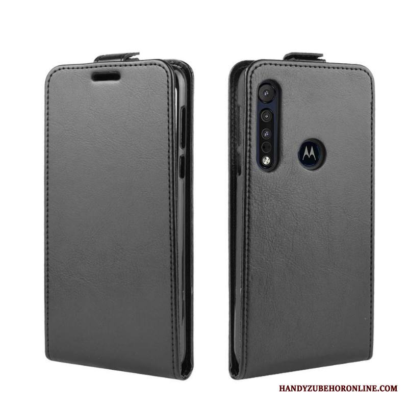 Motorola One Macro Kuori Nahkakotelo Kuoret Puhelimen Kuoret Musta Murtumaton Suojaus