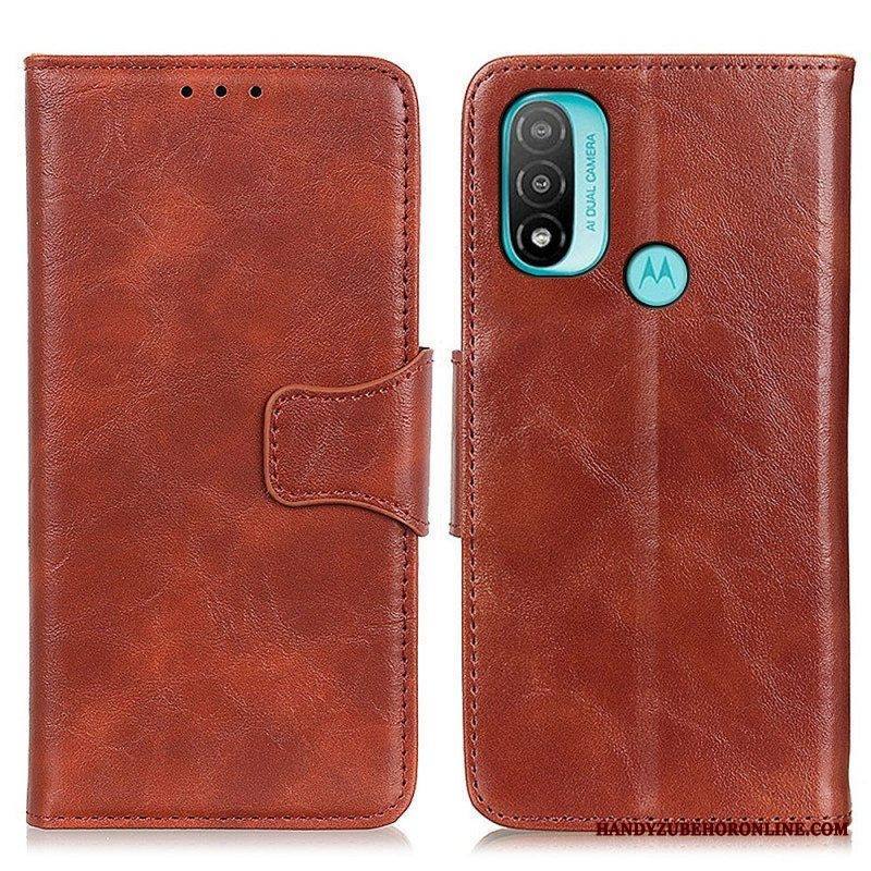 Nahkakotelo Moto E40 / E30 / E20 Kotelot Flip Kaksipuolinen Magneettinen Läppä