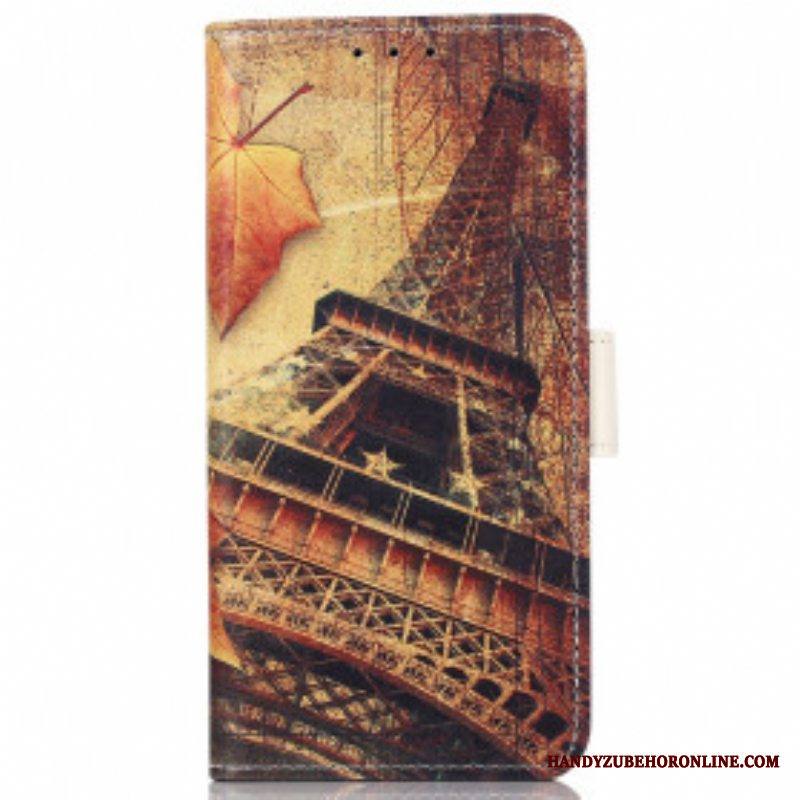 Nahkakotelo Motorola Edge 20 Pro Eiffel-torni Syksyllä