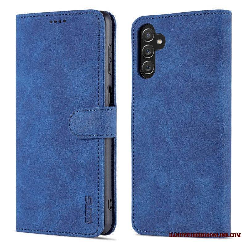 Nahkakotelo Samsung Galaxy A14 / A14 5G Klassinen Nahkaefekti Azns
