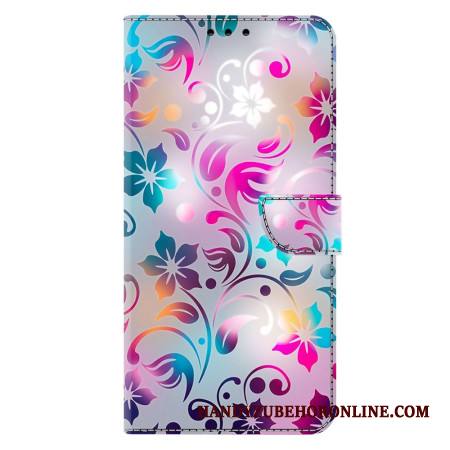 Nahkakotelo Samsung Galaxy A17 4g / 5g Käsintehdyt Kukat