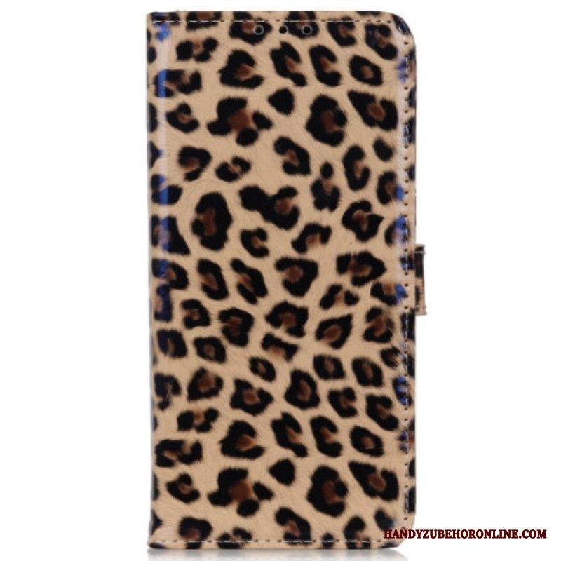 Nahkakotelo Samsung Galaxy M13 Leopardin Ihovaikutus