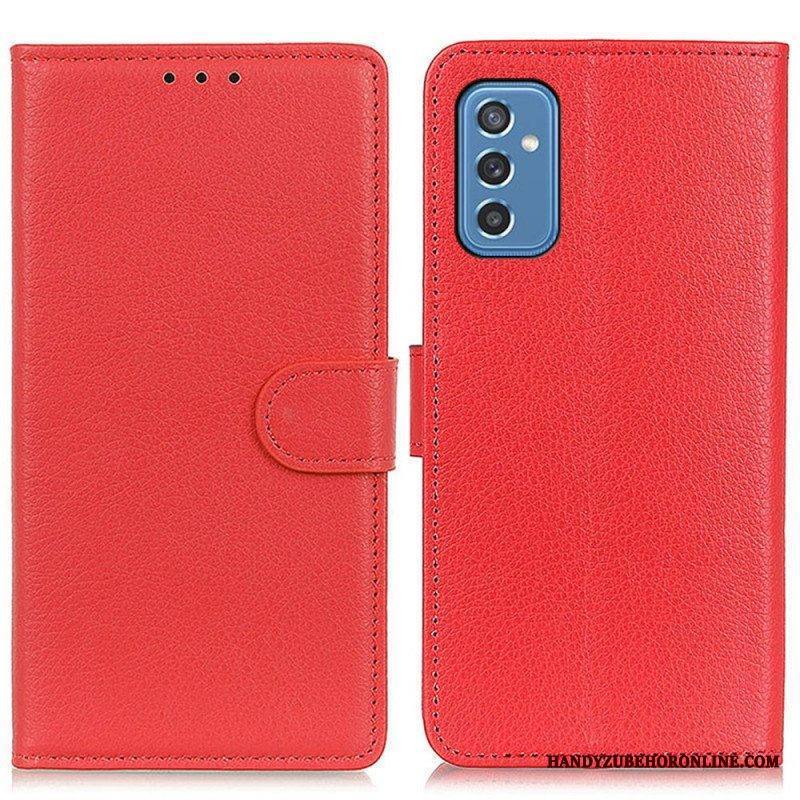 Nahkakotelo Samsung Galaxy M52 5G Litsi Tekstuuri