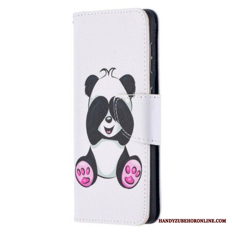 Nahkakotelo Samsung Galaxy S21 5G Panda Hauskaa