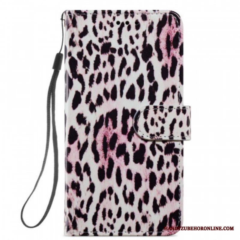 Nahkakotelo Samsung Galaxy S22 5G Leopardi Kuvio