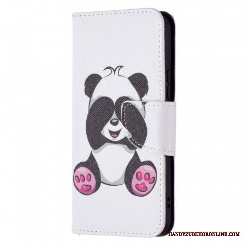 Nahkakotelo Samsung Galaxy S22 5G Panda Hauskaa