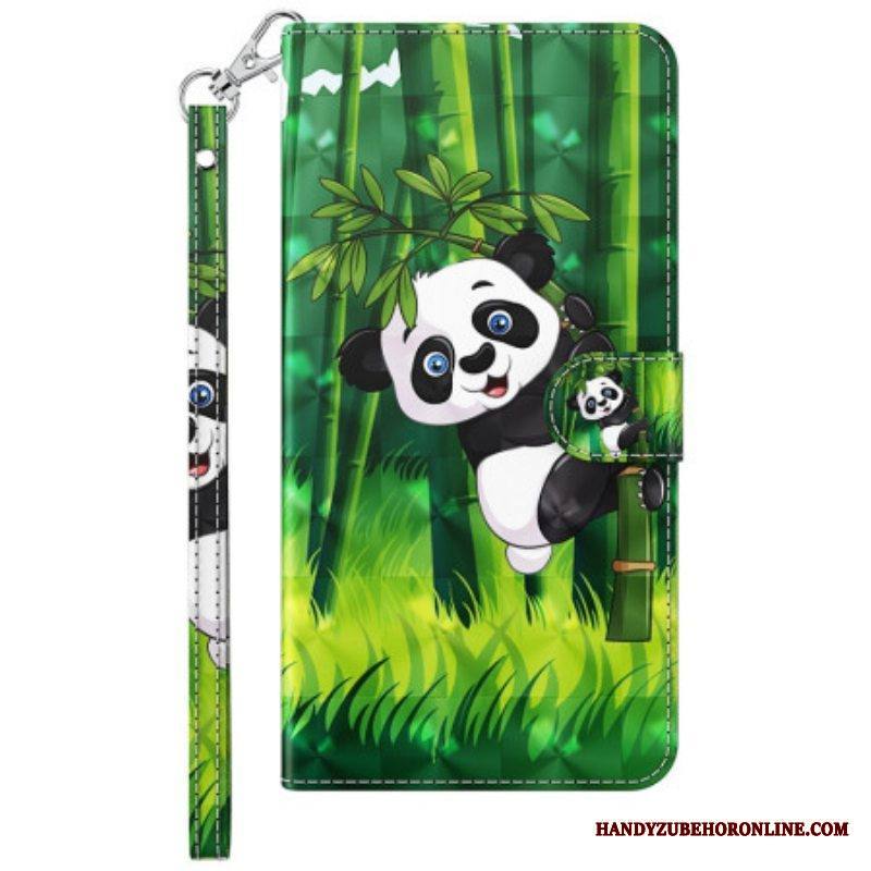 Nahkakotelo Samsung Galaxy S23 5G Panda Bambu