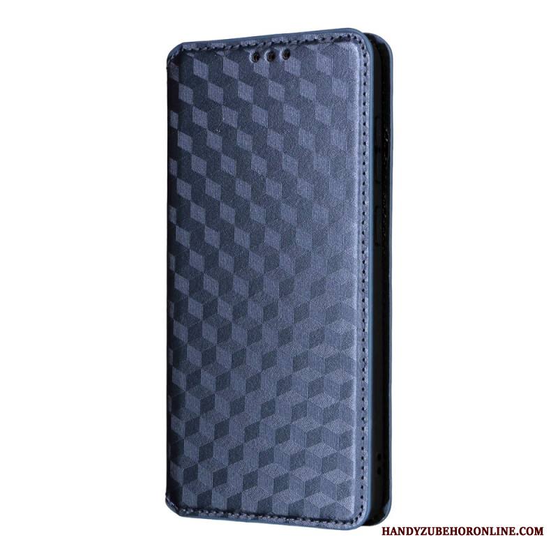 Nahkakotelo Samsung Galaxy S25 5g Edge 3d-kuutiot Suojakuori