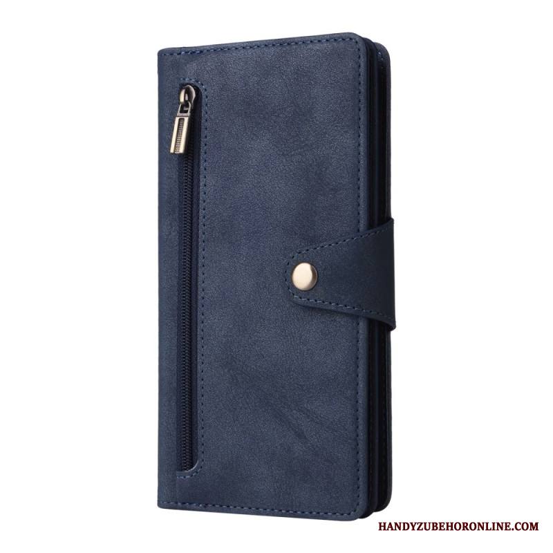 Nahkakotelo Samsung Galaxy S25 Fe Lompakko Vetoketjulla